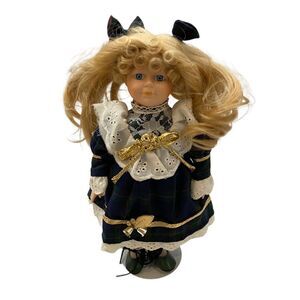 Brinn’s‎ Porcelain Doll Appr 13” Tall Stand Included